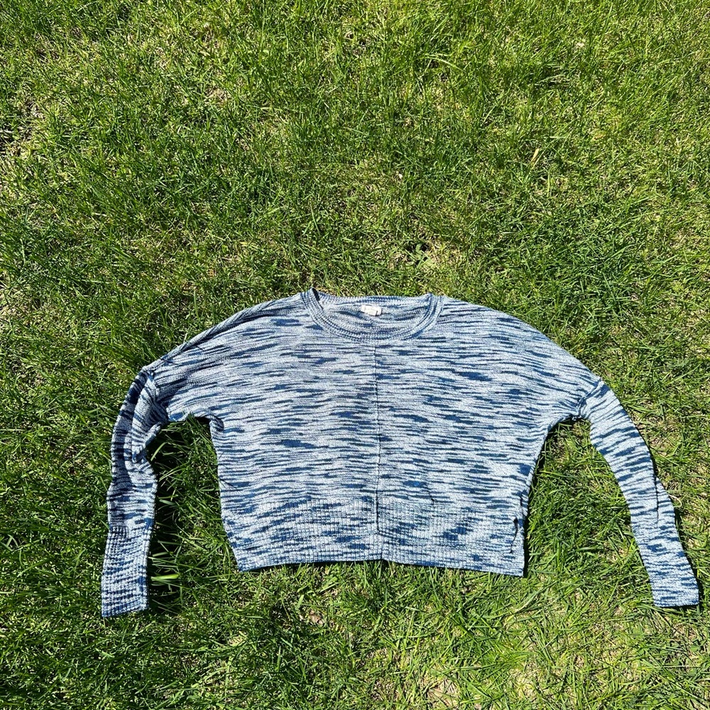 Women's Blue and Grey Lightweight Sweater for Summer